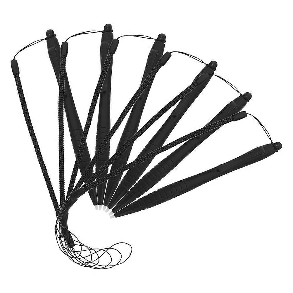6pcs Resistive Touchscreen Stylus Pens with Elastic Lanyards – Lightweight Writing and Drawing Pens Compatible with Navigation, POS, and Gaming