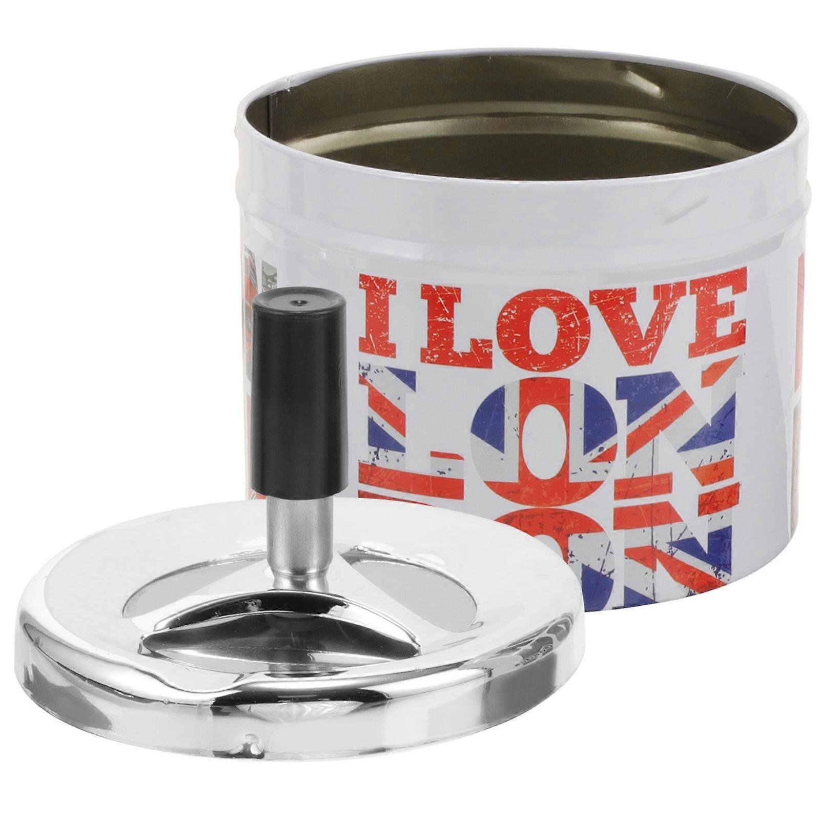 Automatic Extinguishing Ashtray Simple Delicate Design Metal Home Desk Use 1Set