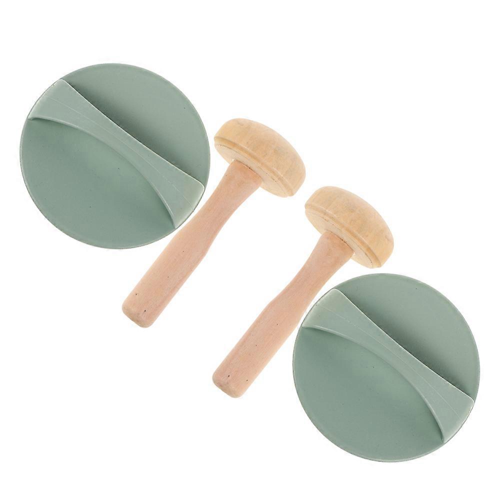 Wooden Mushroom Roller and Mallet Set 4pcs Creative Printmaking Tools for DIY Relief Printing Projects, Durable Wood Material, User Friendly Design