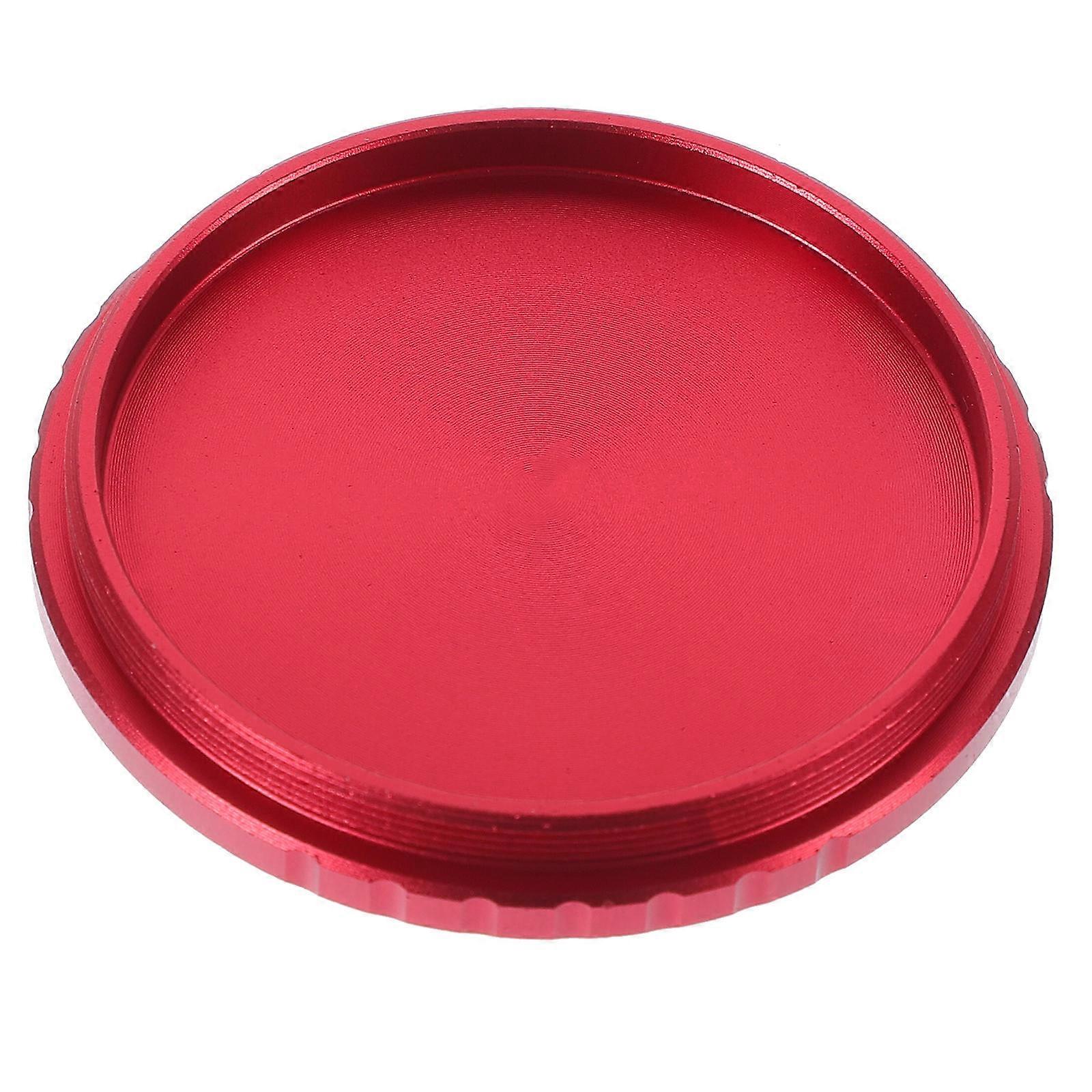 Telescope Eyepiece Dust Cap Teleconverter Eyepiece Cover Red Circular Shape Aluminum Alloy Protect 1Pack