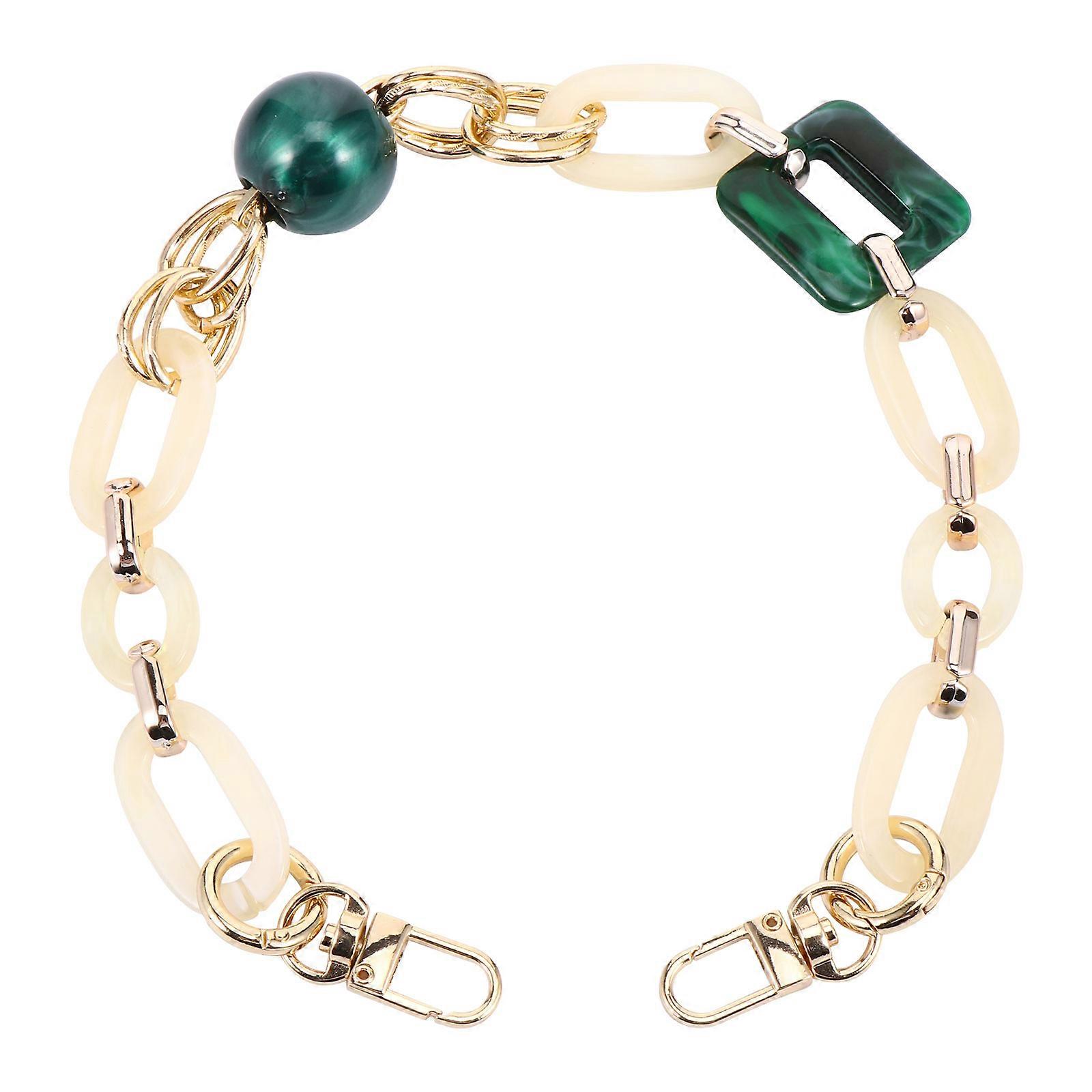 Purse Chain Strap Replacement Bag Chains For Handbags Acrylic Green Fashion Enthusiasts 1Pack