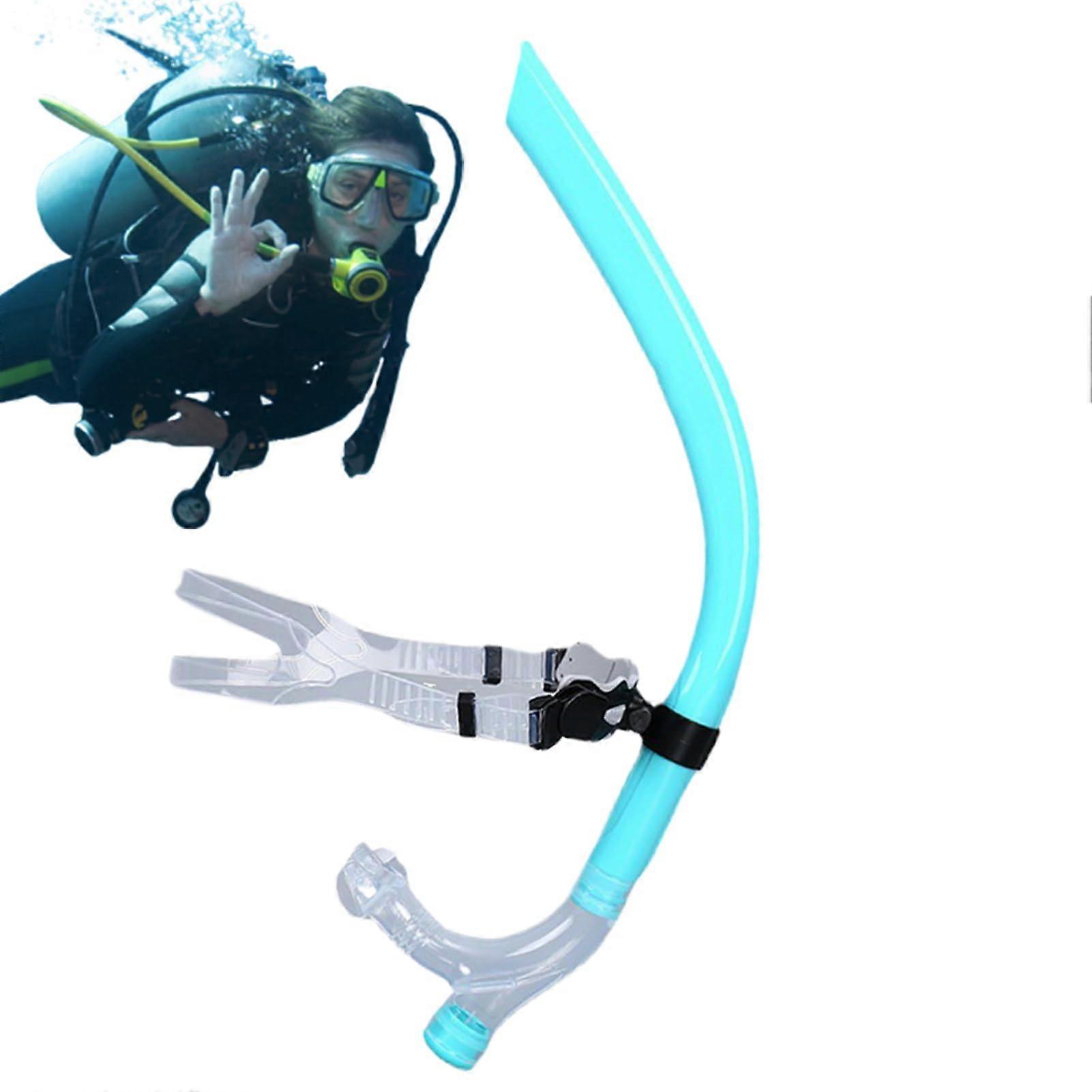 Swim Snorkel for Adults - Training Headband Support, Open Water and Pool Snorkeling Gear, Adjustable Fit