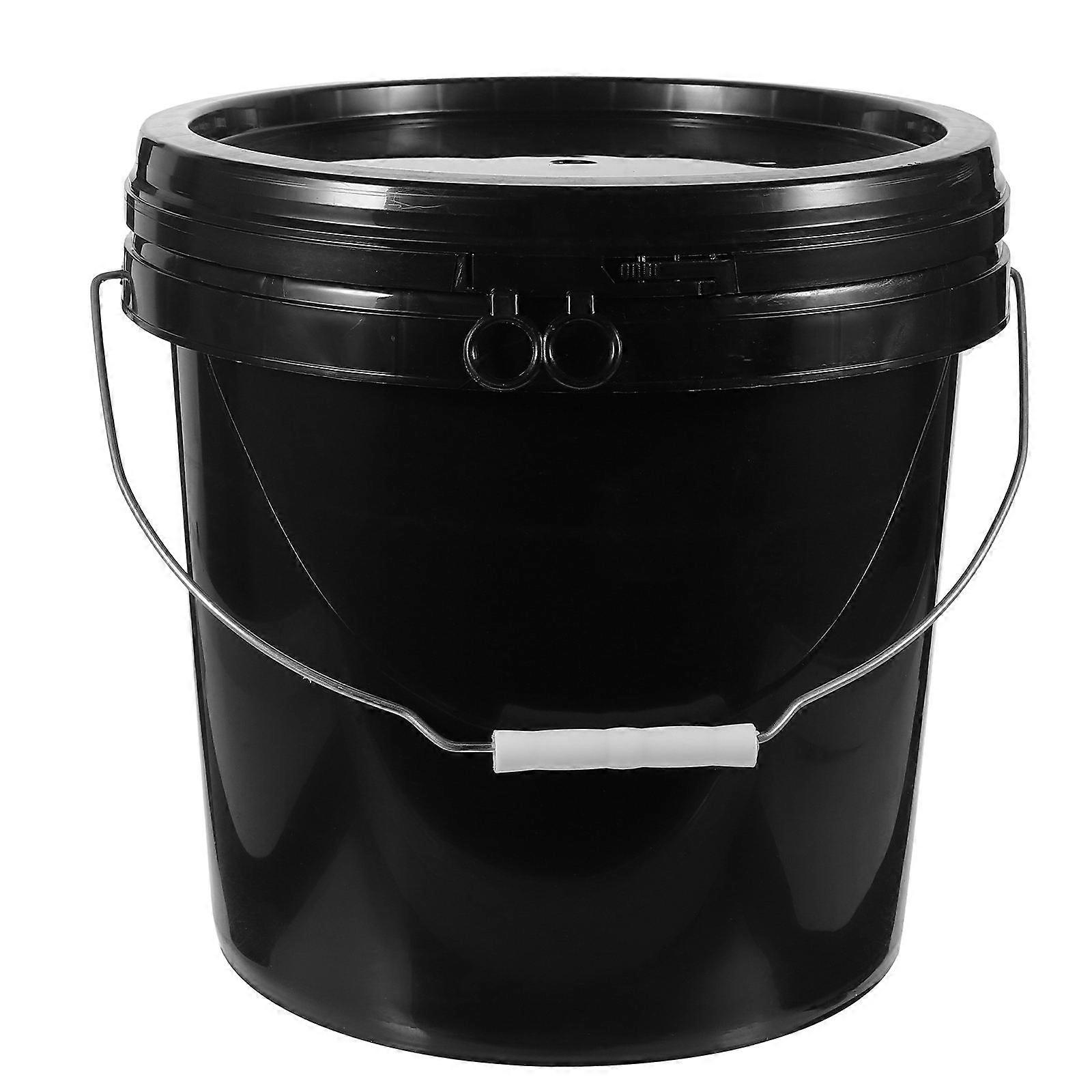 Black Plastic Bucket Paint Mixing Bucket Paint 10L Round 1Pack