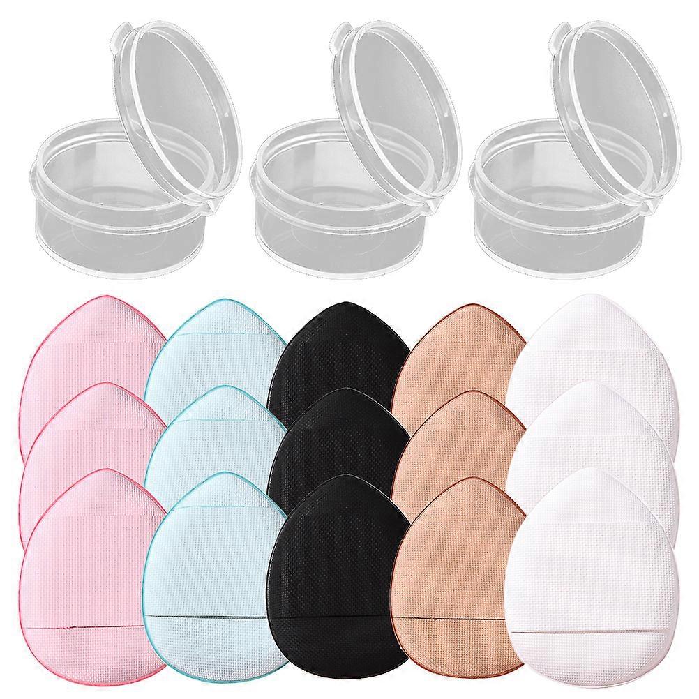 15pcs Mini Makeup Powder Foundation Sponges for Blush – Washable, Compact, Easy Application, Quick Touch Ups