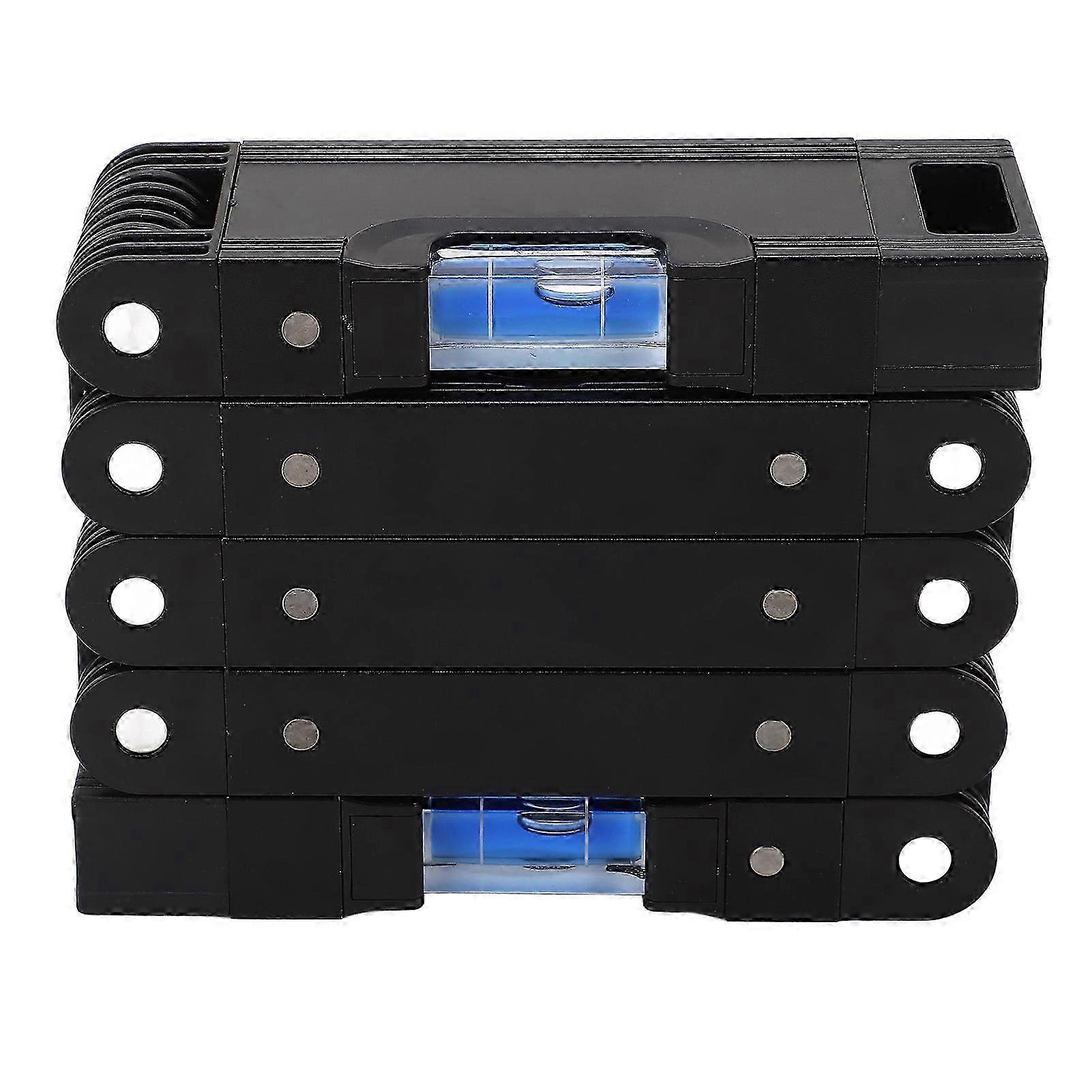 Folding Level Ruler Aluminum Alloy 4 Bubble Multifunction Multi Angle Accurate Foldable Level Measuring Tool