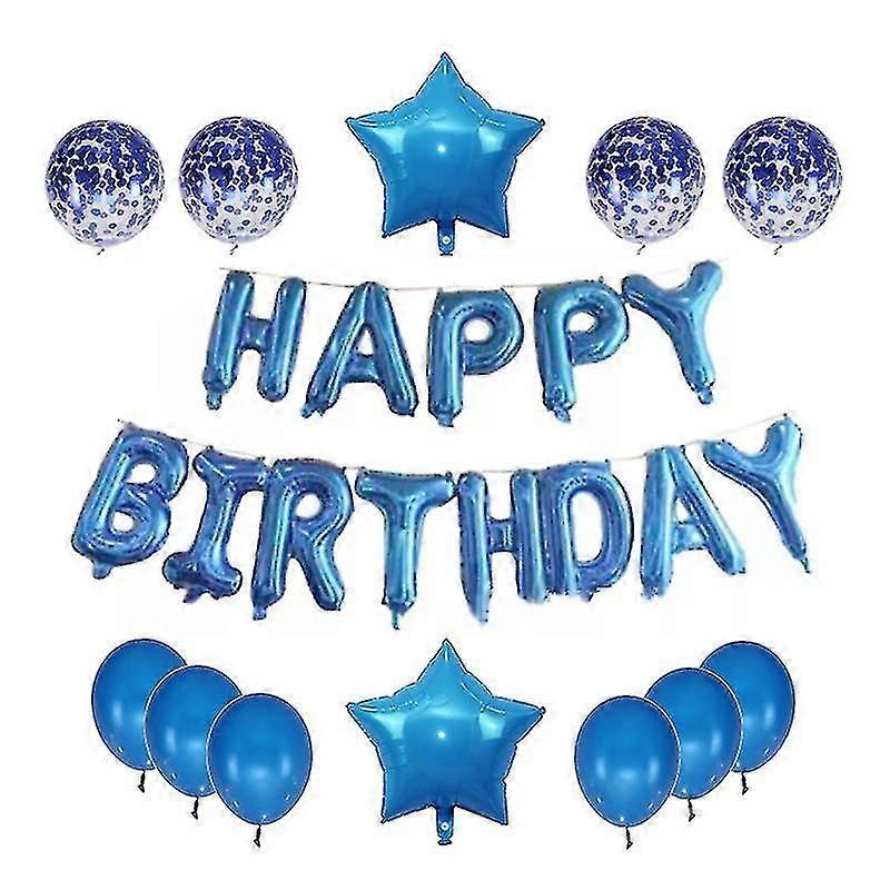 زينة حفلة عيد ميلاد رسائل عيد ميلاد مجموعة بالونات 16 بوصة روز