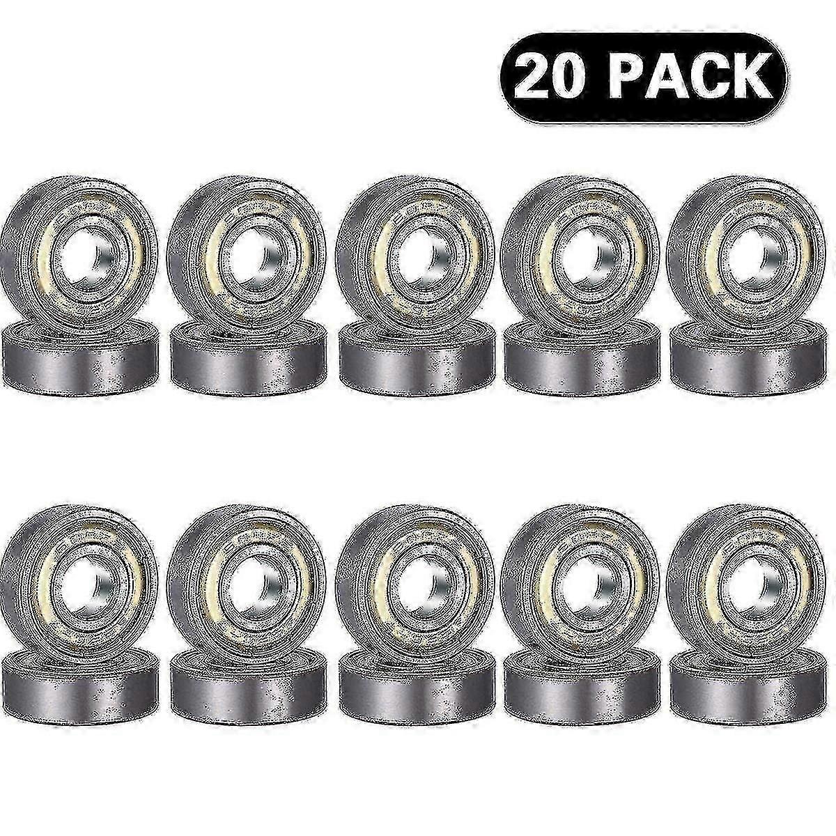 20pcs 608 Zzボールイング、608zzメタルダブルエドディープグルーブスボード3Dプリンター