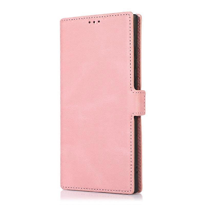 Case For Iphone 13 Rose Gold-side Buckle Retro Leather Side Solid Color No254