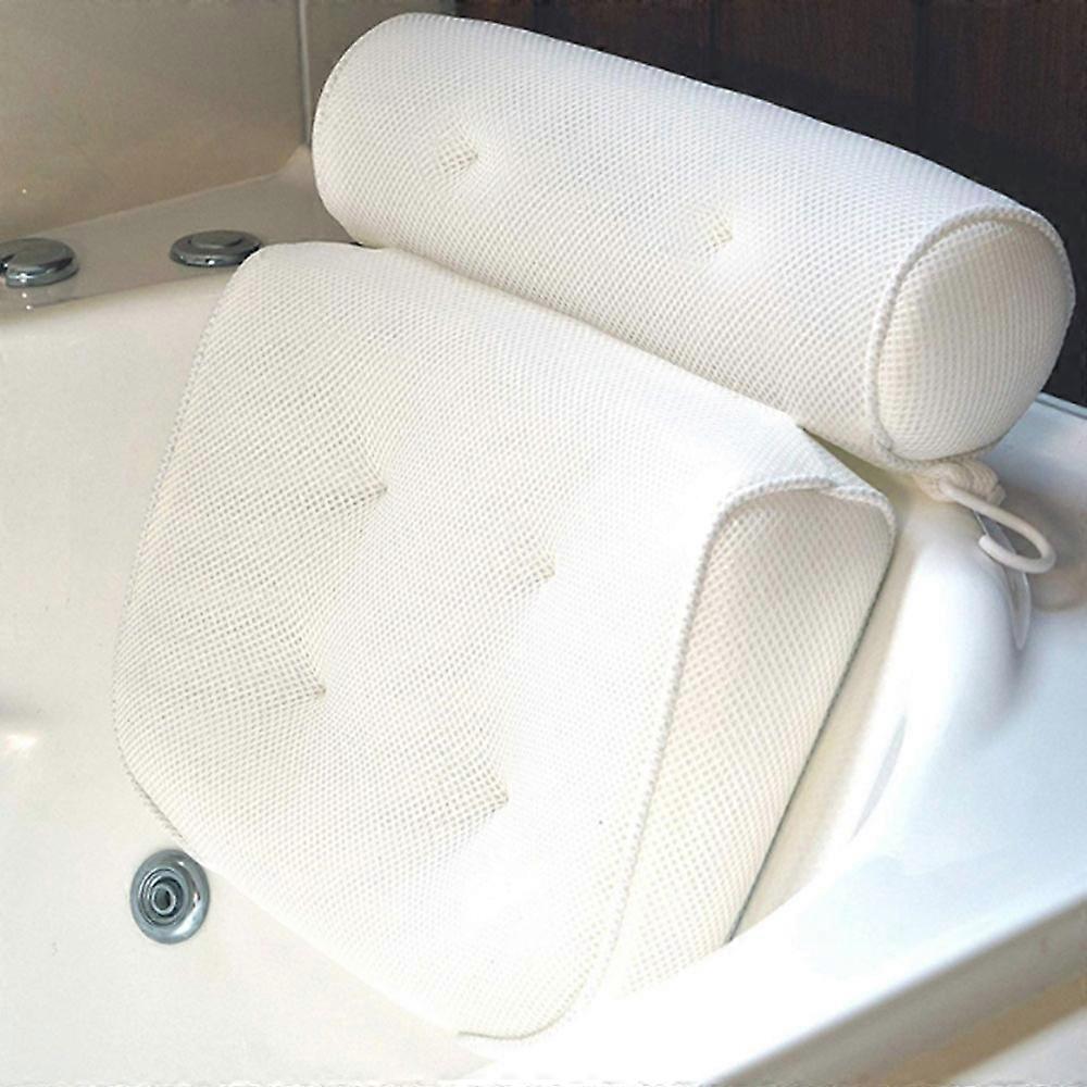 Elevate Your Bath Routine with Bathtub Spa Support, Luxury Bath Pillow featuring Suction Cups Non-Slip, Quick-Drying Breathable Fabric, and Ergonomic