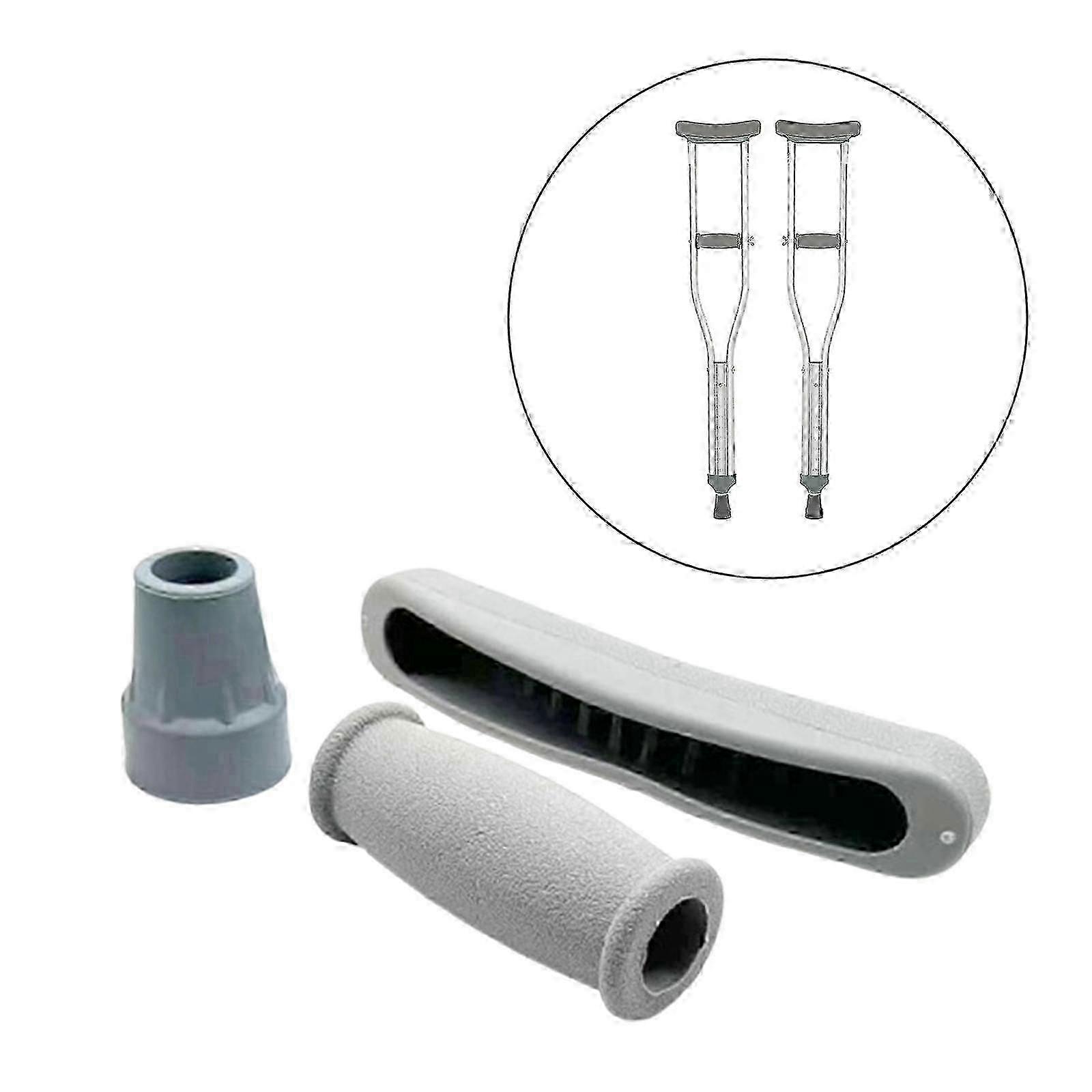 Replacement Crutch Pad Foot Pad Accessories Set for Outdoor Use by Seniors