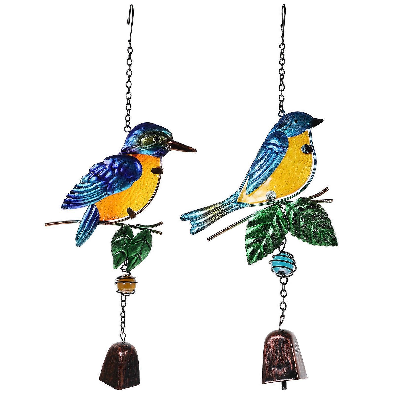 Handcrafted Glass Wind Chime with Metal Bell and Sturdy Hook – Unique Hanging Ornament for Garden or Balcony Decor