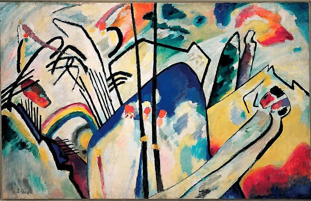 Wassily Kandinsky Abstract Canvas Print Composition IV Painting Reproduction 60x90cm Canvas Wall Art