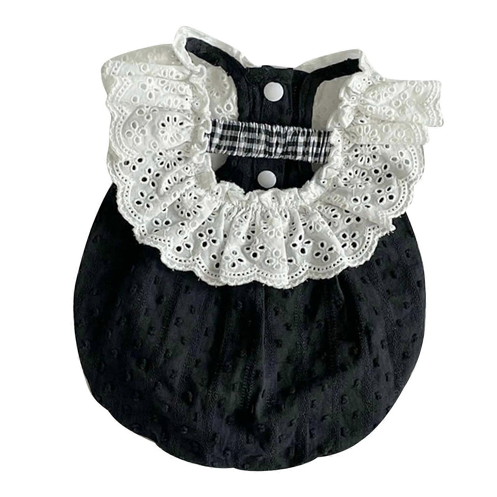 Puppy Summer Vest Breathable Soft Comfortable Small Puppy Clothes Pet Clothes for Teddy Bichon Black M