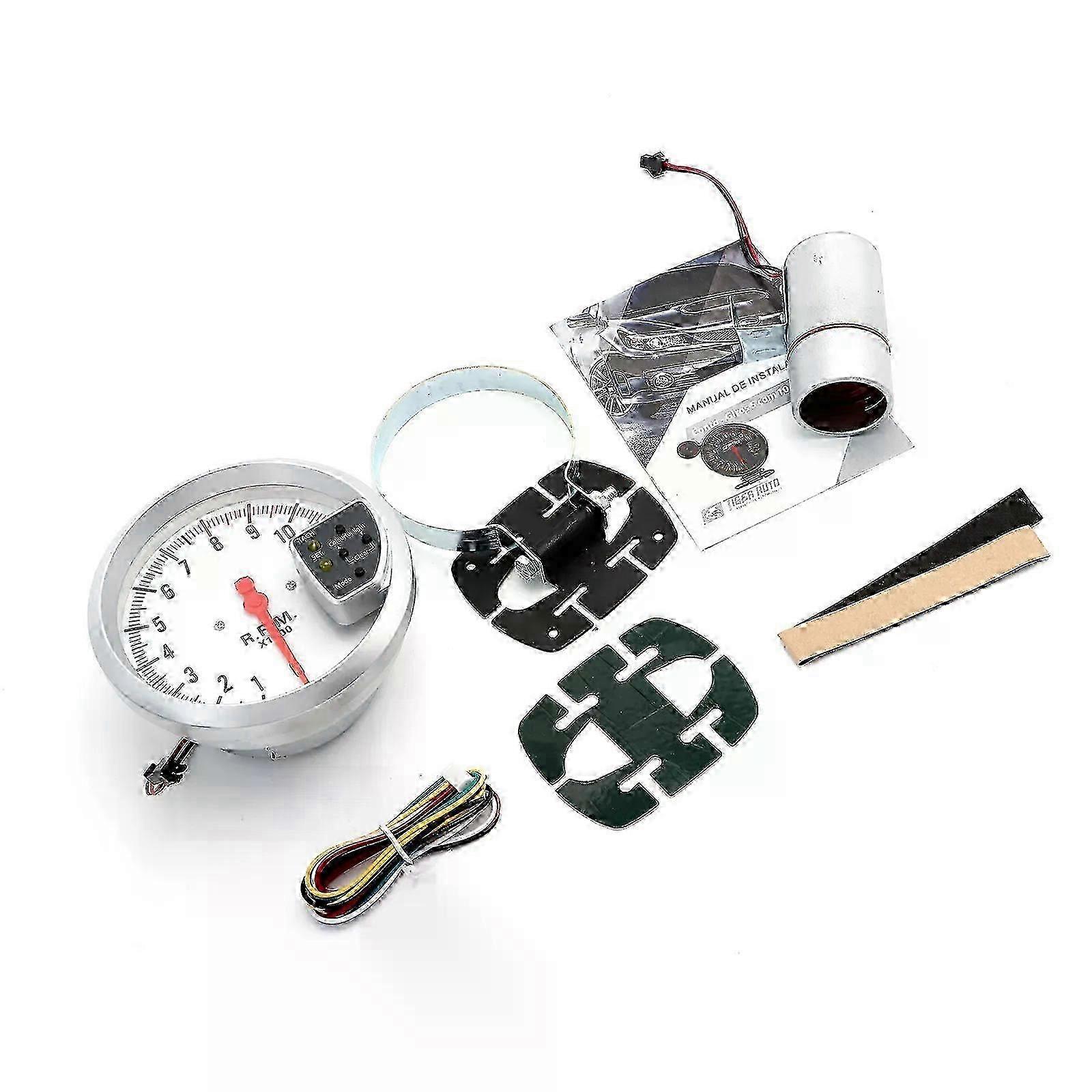 5 Inch Tachometer 11000 Rpm Racing Car Gauge With LED Display For 1-8 Cylinder Engine 12v Vehicles