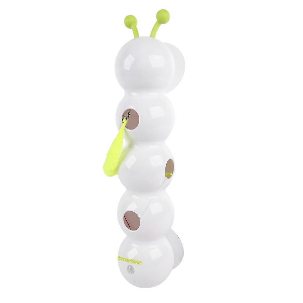 Four Paws Market WuselWurm Smart Motion Cat Toy with Worm Design White Green