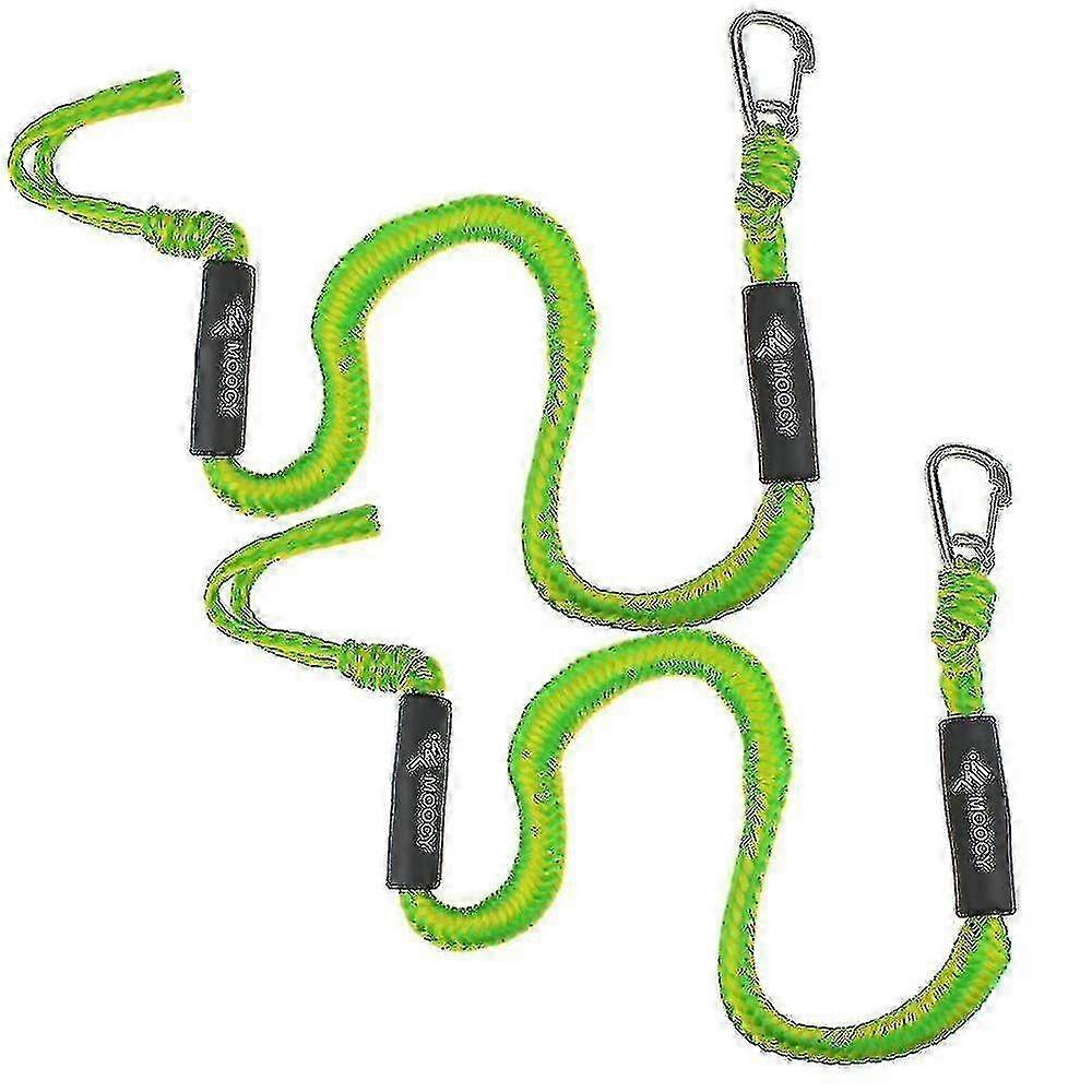 2-pack Docking Bungee Rope with Hook for Mooring Boats, Pontoons and Jet Skis