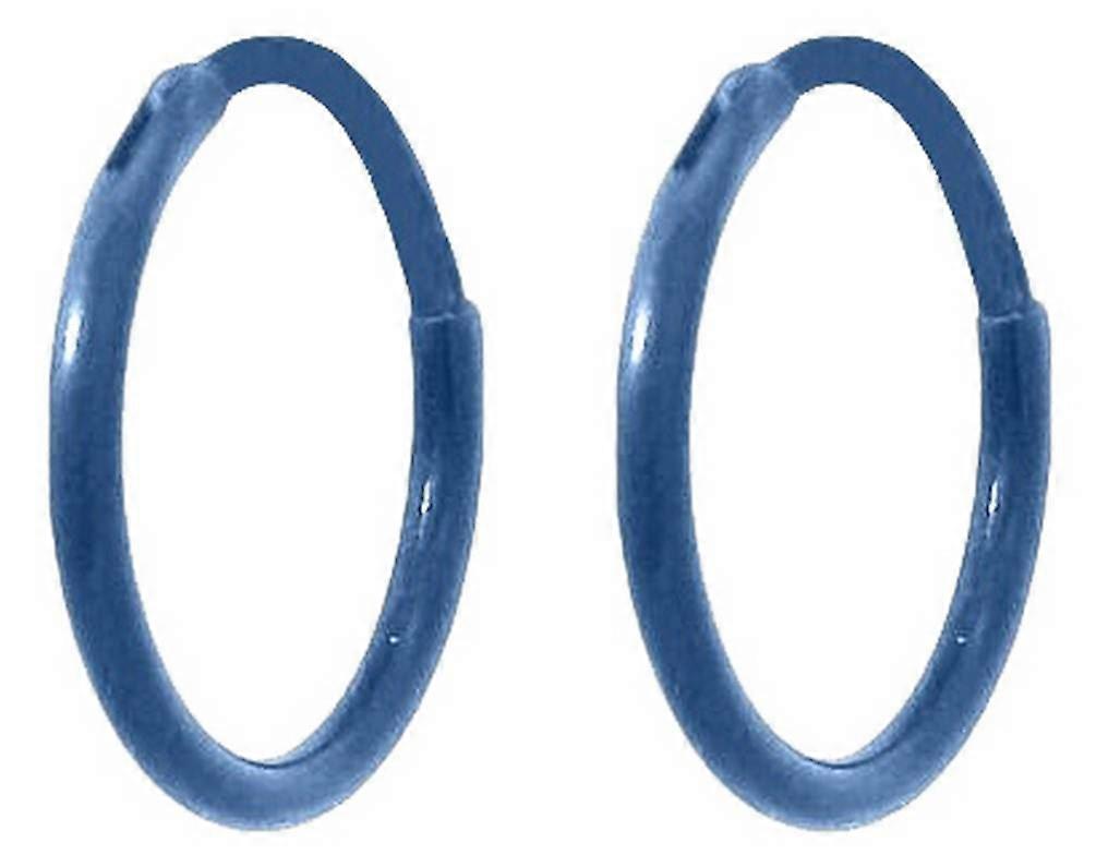 Ti2 Titanium Small Full Hoop Earrings - Dark Blue