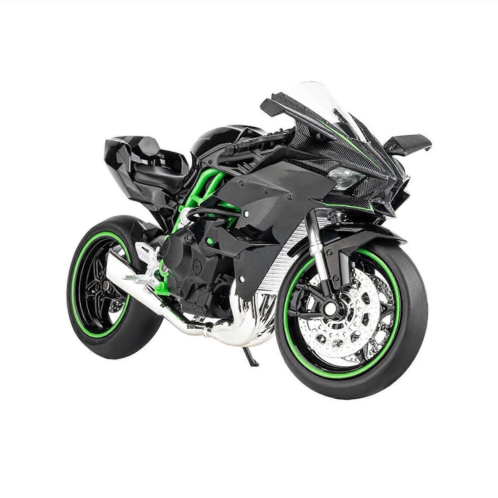 Scale Model 1/12 for Kawasaki Ninja H2R H2 R Motorcycle Metal Model Collection Simulation Printing Gifts (with Foam Box)