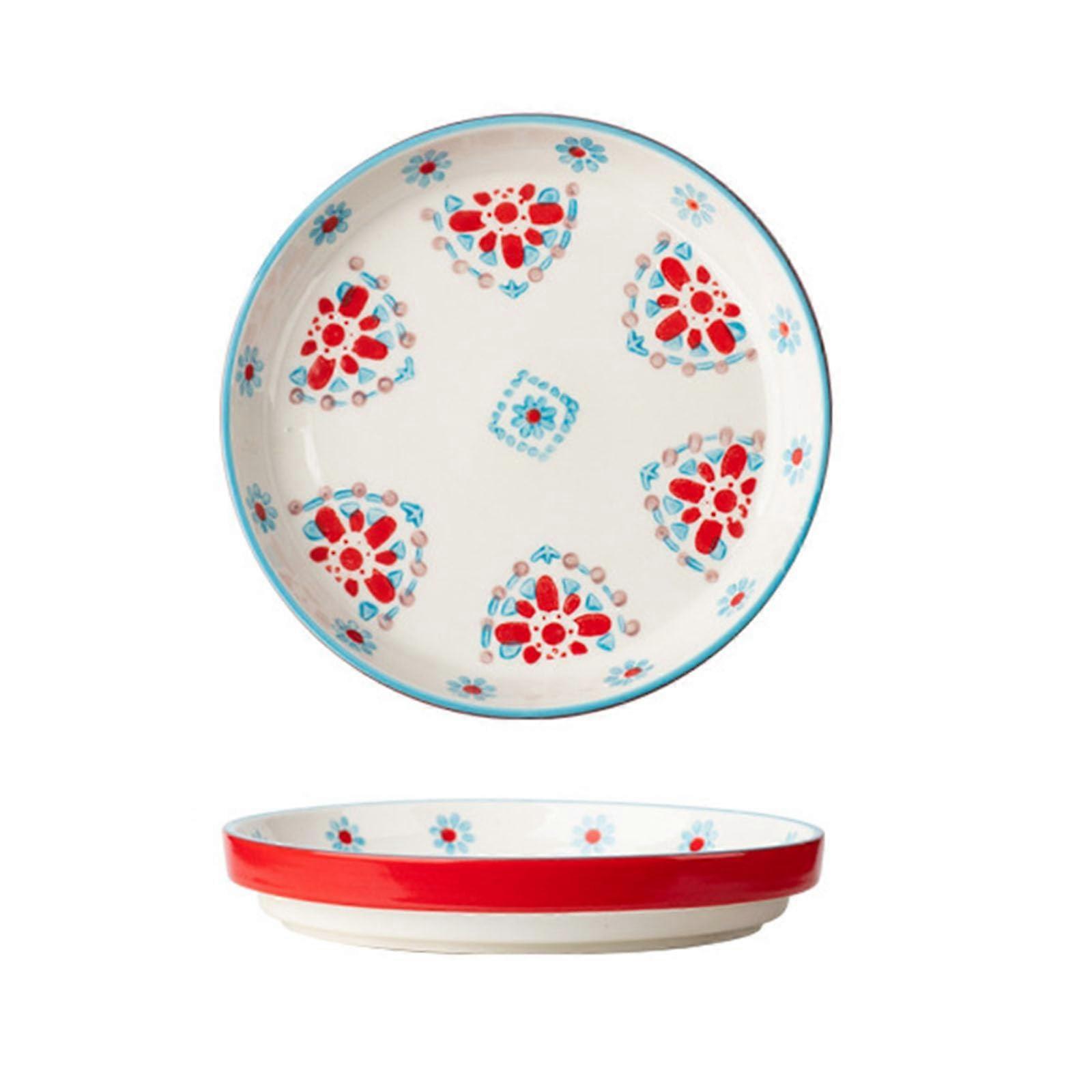 Pack of 2 Breakfast Bread Salad Plates 6.5 Inches, Main Course, Microwave, ScratchResistant, Blue