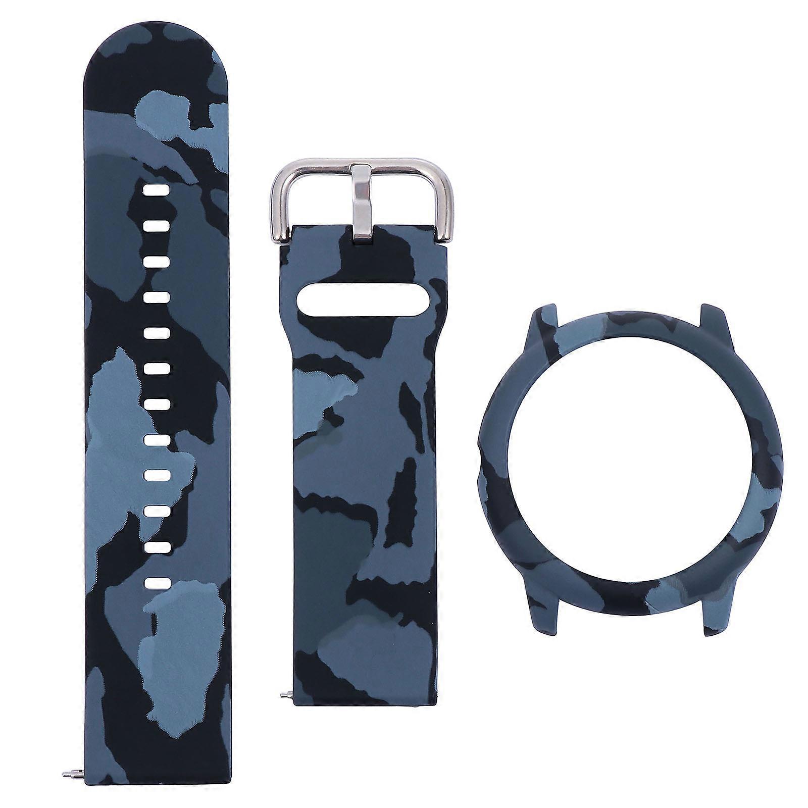 Elastic Watch Strap Watch Protector Compatible for LS05 Men Women Gray Camouflage 8.37x0.86x0.12Inch 1Set