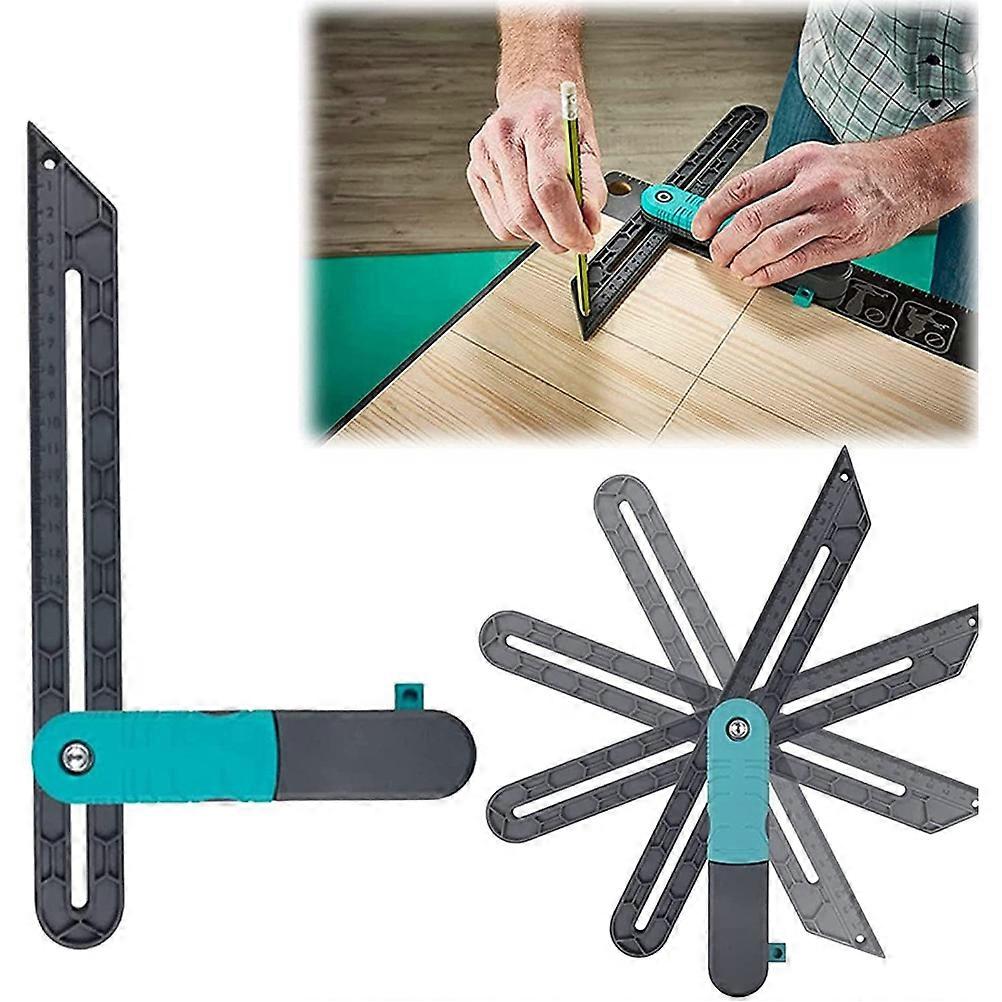 Bevel Gauge Adjustable Ruler Measurement Tool with Lock for Woodworking and Architectural Angle Finder