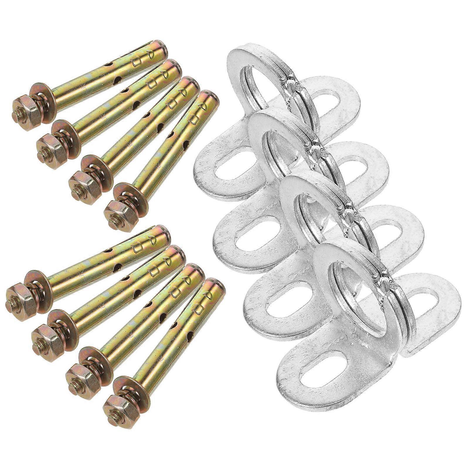 Pad Eye Plate Round Metal Hooks Heavy Duty Fix Heavy Objects Ceiling 4Pcs