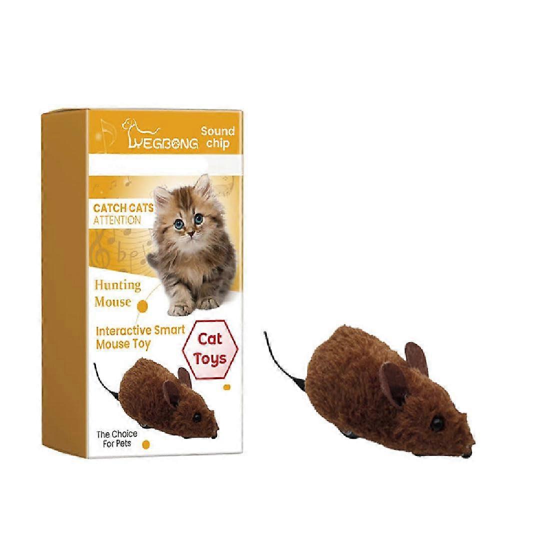 Mouse Toy for Cats and Dogs, Interactive Plush Mouse Toy for Kittens, Soft Cat Hunting Instinct Toy, Durable Pet Plaything