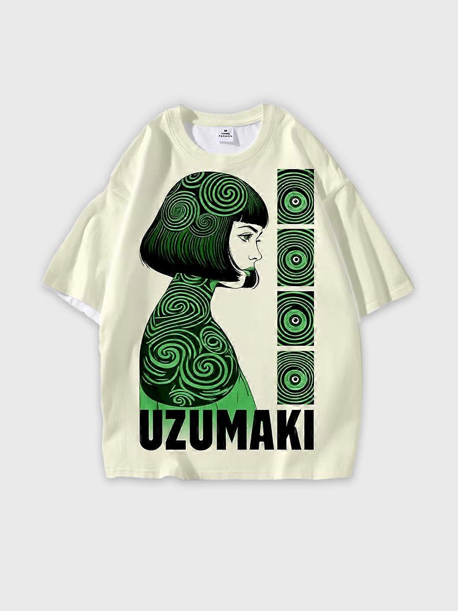 T-shirt round neck Pattern loose short sleeve JW481