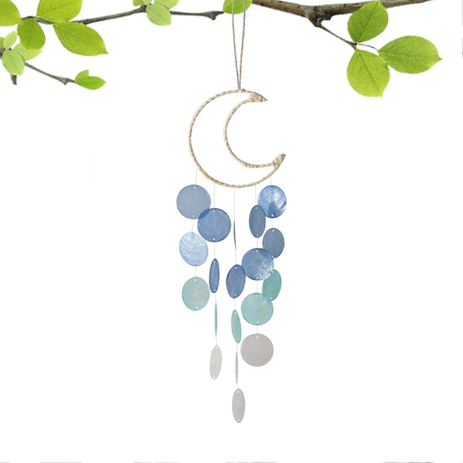 Wind chimes in shell shape with moon style  Authentic Chemes for garden, patio, balcony