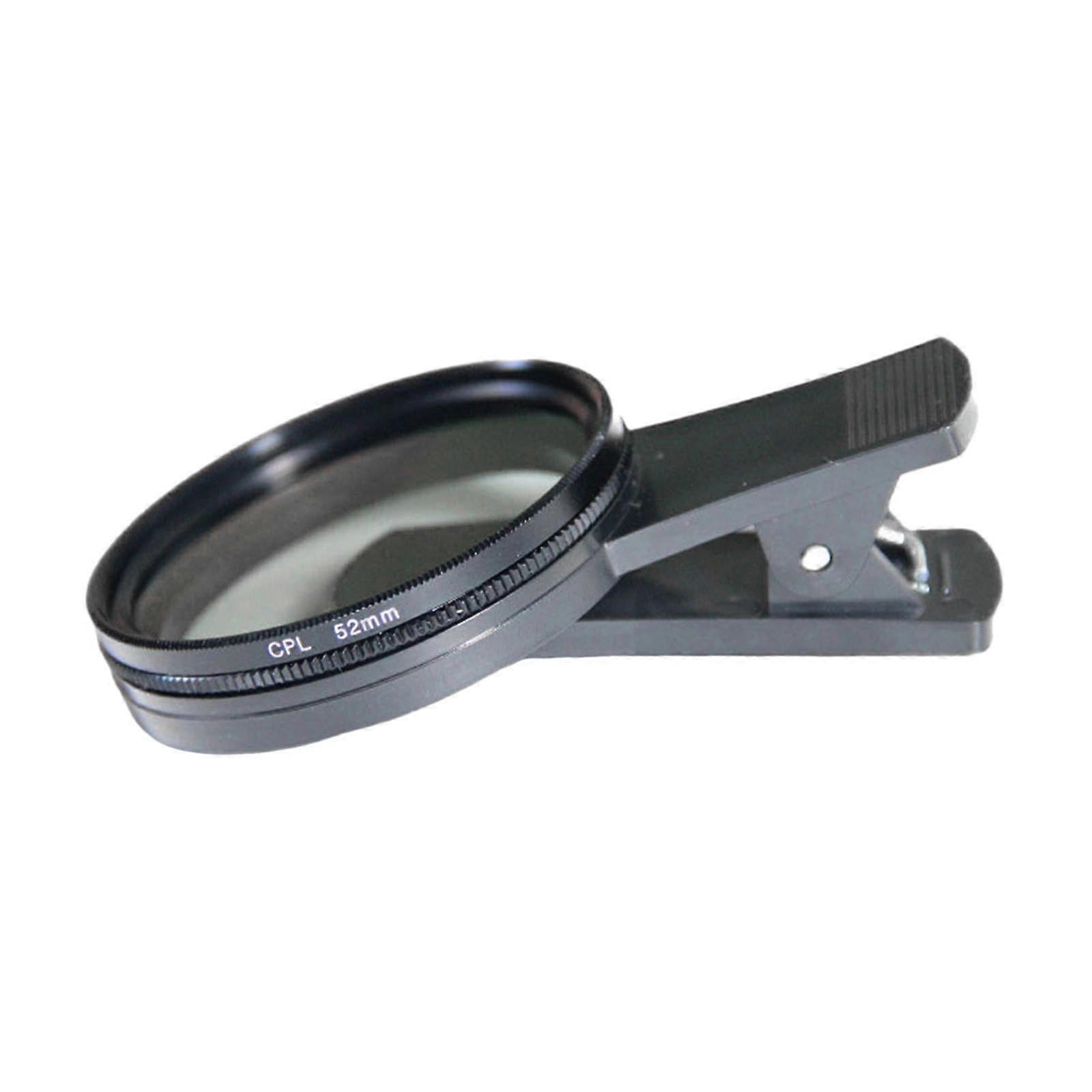 52mm CPL Filter with Clip, Polarization Lens, 8Layer Coating for Mobile Phones