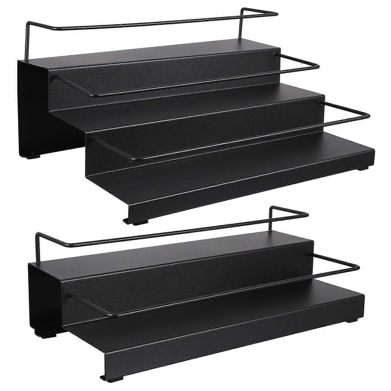 Stepped Spice Organizer Portable Kitchen Shelf Storage Multi-Layer Design 1Set