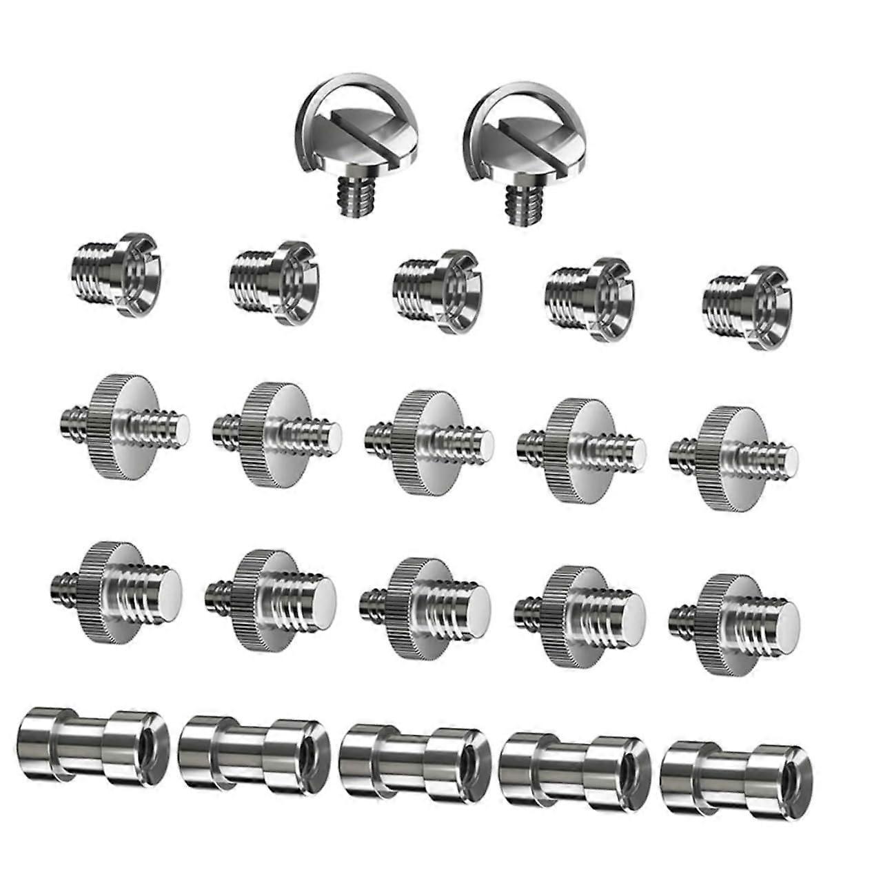 22 Pieces Camera Screw Mounting Set with Universal Adapter for Tripods and Accessories, Lightweight and Durable