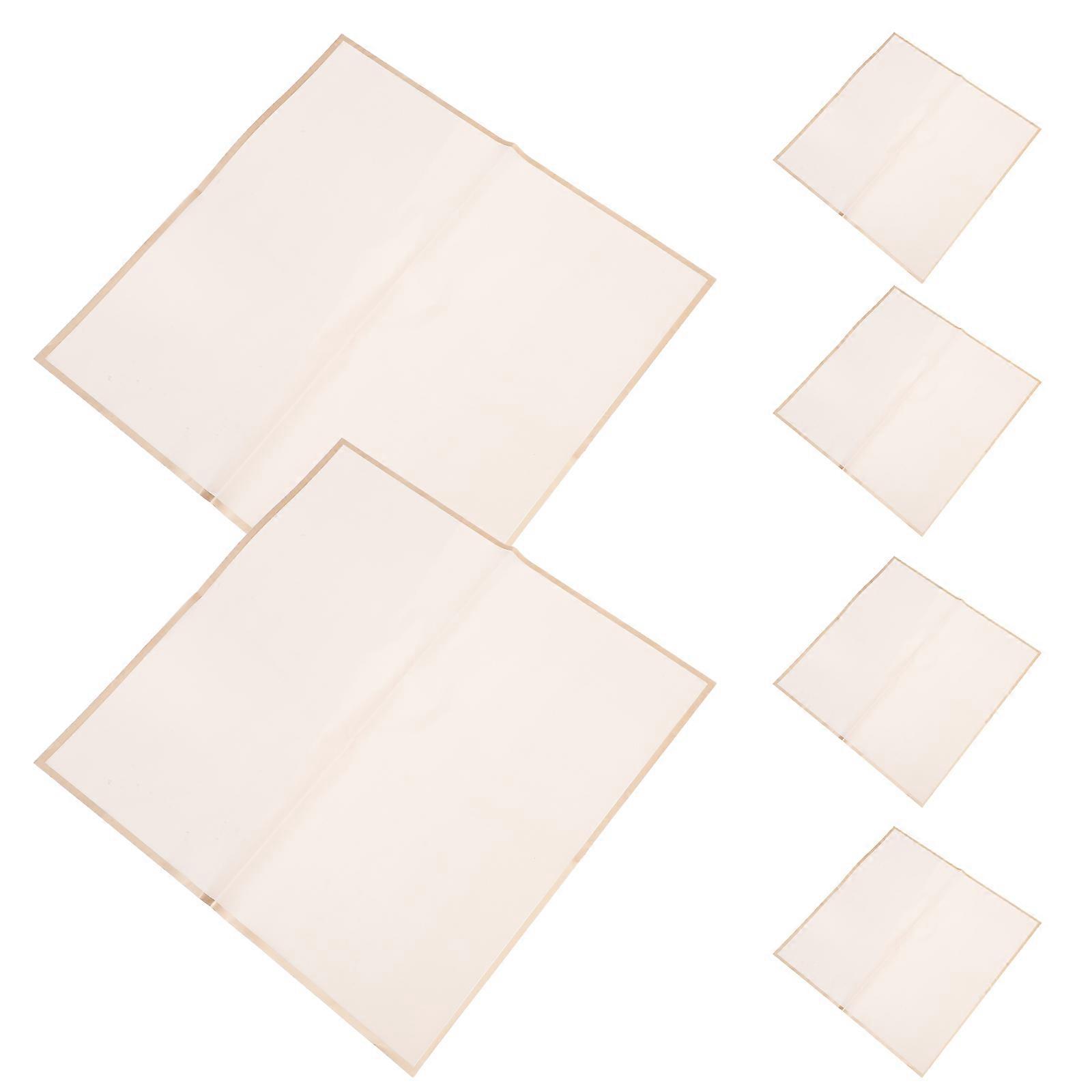 Delicate Flower Wrapping Film Pink Gold Edge Square Floral Wrapping Sheets for Users 20Sheets