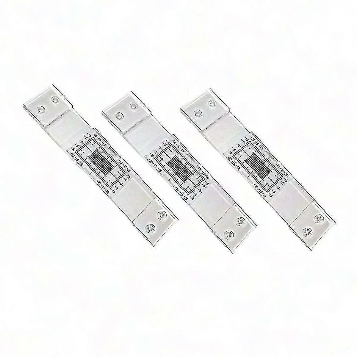 3Pcs Crack Width Gauge Set Acrylic with Caliper