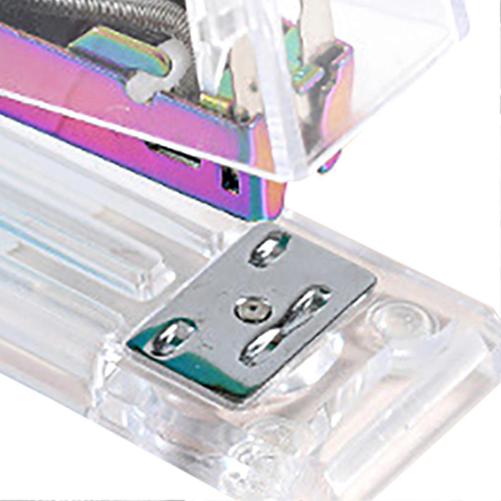 Transparent Desk Stapler Effort Saving Clear Office Desk Stapler for Office School Home