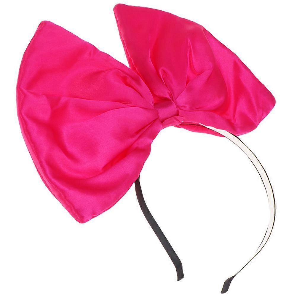 Big Bow Headband Cute Bow Knot Headwear Satin Large Bow Headband Pink Fascinators For Women Girls Cosplay Party Festival Costume
