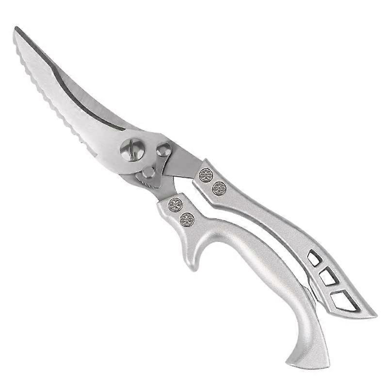 Kitchen Poultry Scissors, Kitchen Knife, Chicken Bone Scissors, Duck and Fish Cutter, Stainless Steel Scissors, Scissors (Silver)