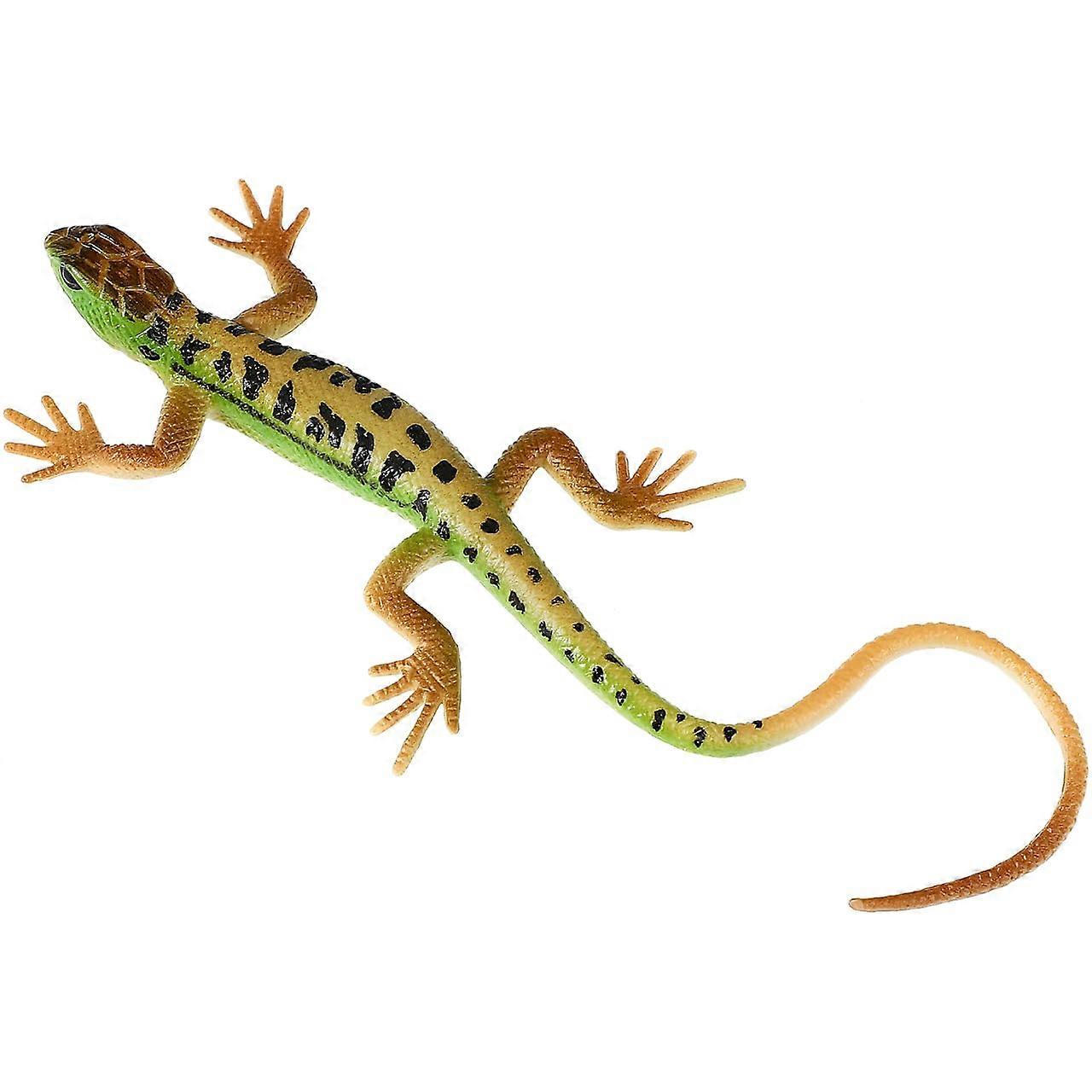 Lizard Figure Fake Plastic Toy Action Figure Green Reptile Model for Educational Collection and Science Prop