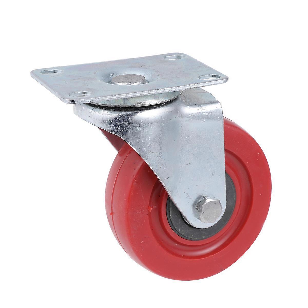 Universal Wheel Cart 360 Degrees Rotateable Smooth Silent Sturdy PU and Metal for Transmission Use