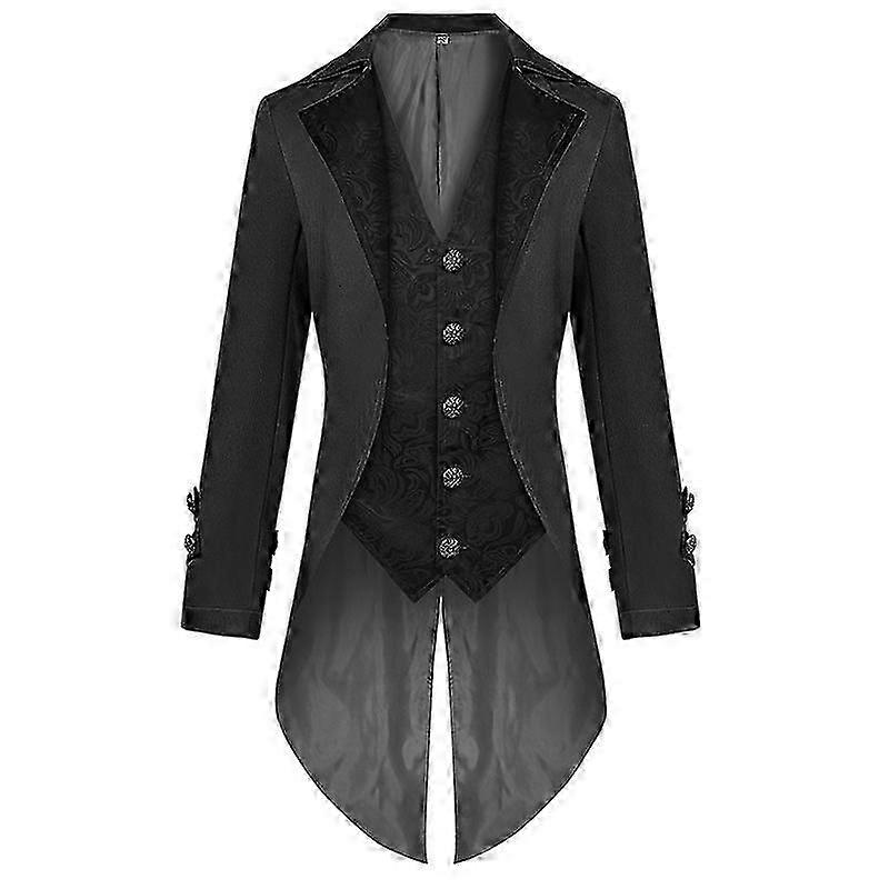 Mens Medieval Vintage Tuxedo Gothic Tailcoat Victorian Coat Carnival Cosplay Costumex