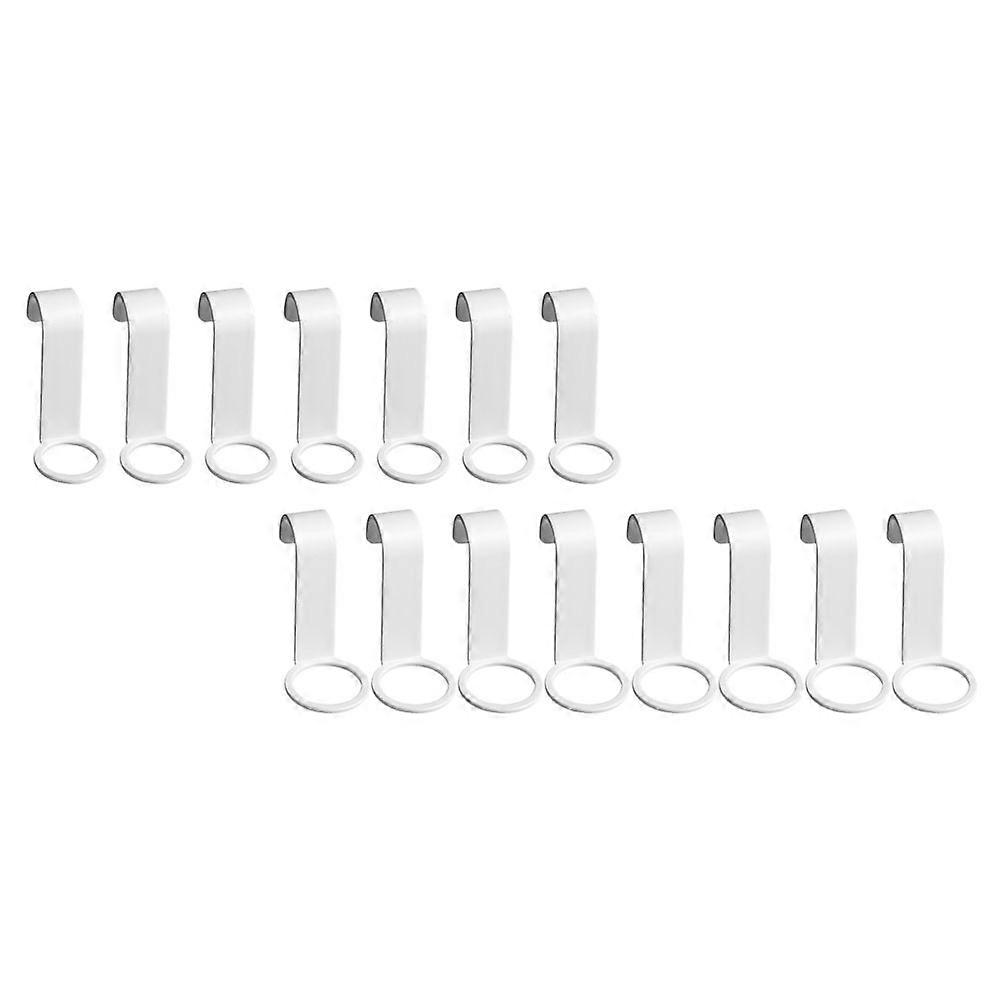 Creative 16pcs White Plastic Hooks for Home Use and Strong Loadbearing