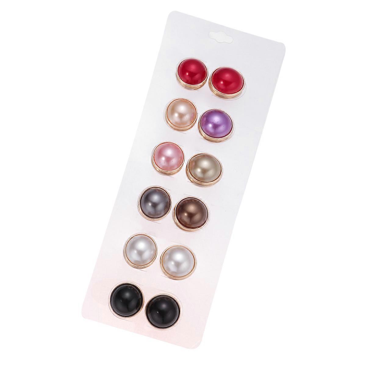 Clothing Buttons Metal Sewing Buttons for Blouses Hijabs 1.80x1.80x1.80CM Decoration No Hole Piercing 12Pcs