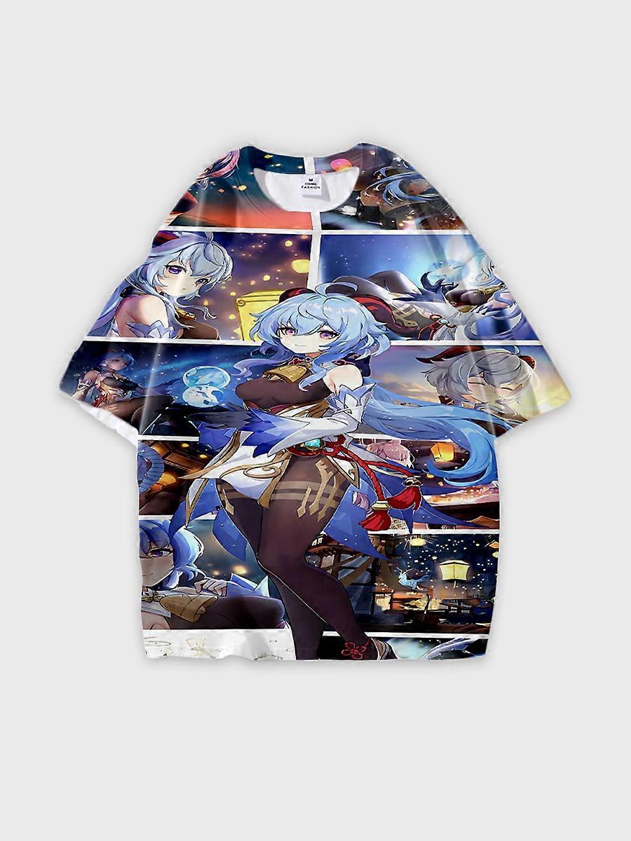 T-shirt round neck Role Pattern loose short sleeve C1235