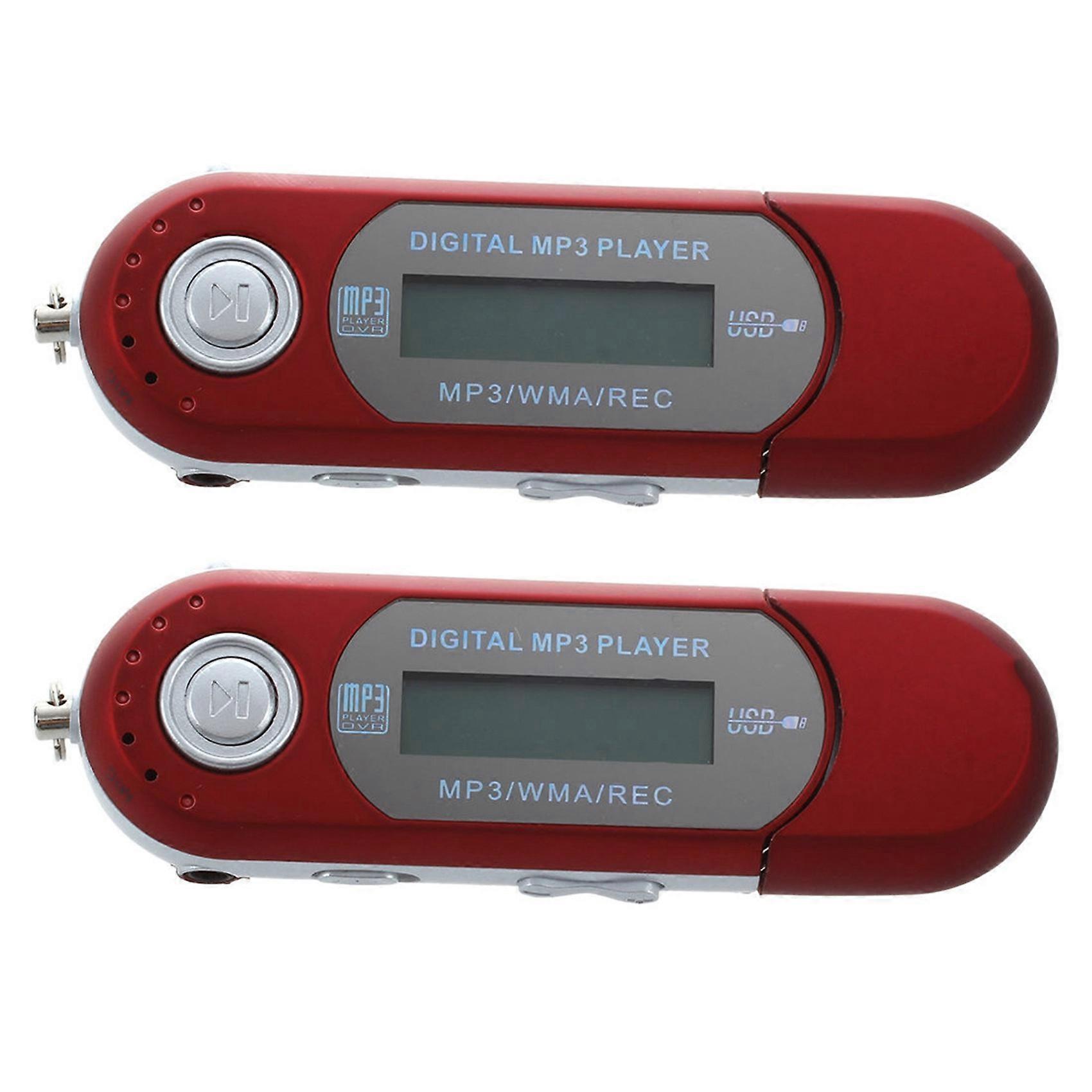 2X 8G USB Flash Drive MP3 Player FM Red