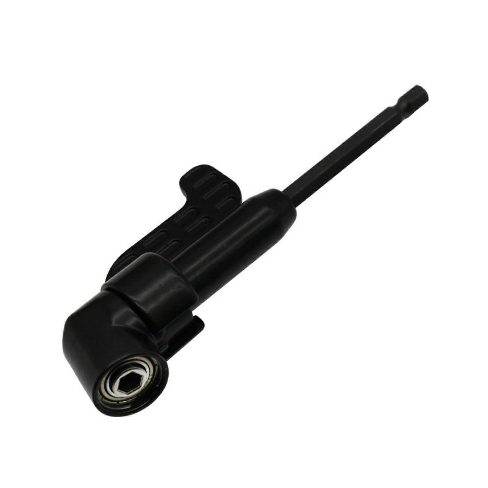 Rightangle drill adapter made of aluminum alloy for longlasting use in tight spaces, faux furniture assembly, and maintenance, black.