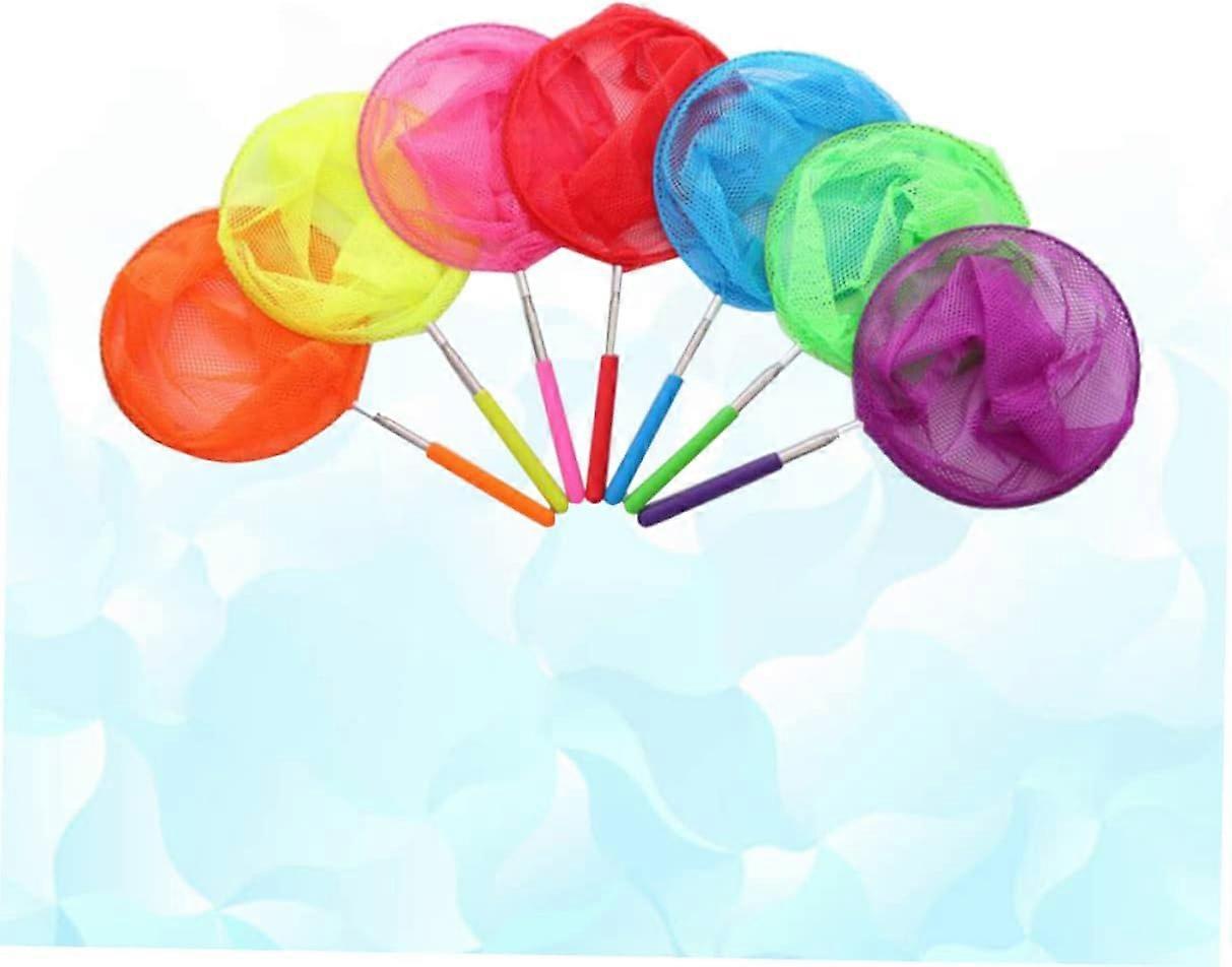 Children's Telescopic Nets Outdoor Toy Pack of 6, Extendable Fishing Nets for Kids, Durable Safety Landing Net