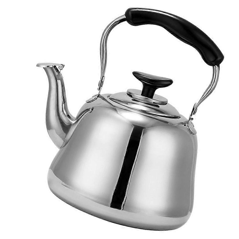 Steel Tea Kettle For Stove Top Boiling Water Whistling Kettle Tea Accessory Round Classical Design Daily Use 1Pack