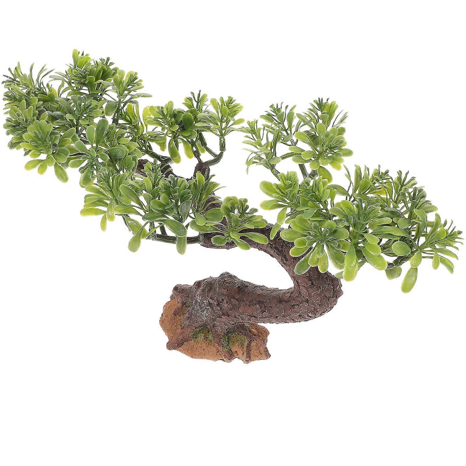 Realistic Artificial Tree for Decor Resin Material Green Color Adds Style to Space Matching 6.5 Inches