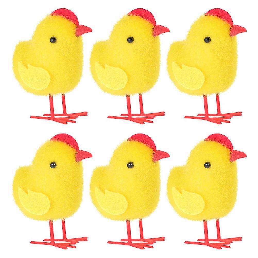 Stuffed Rooster Easter Mini Chick Fuzzy Easter Chick Easter 7.00X4.50X4.00CM 6Pcs