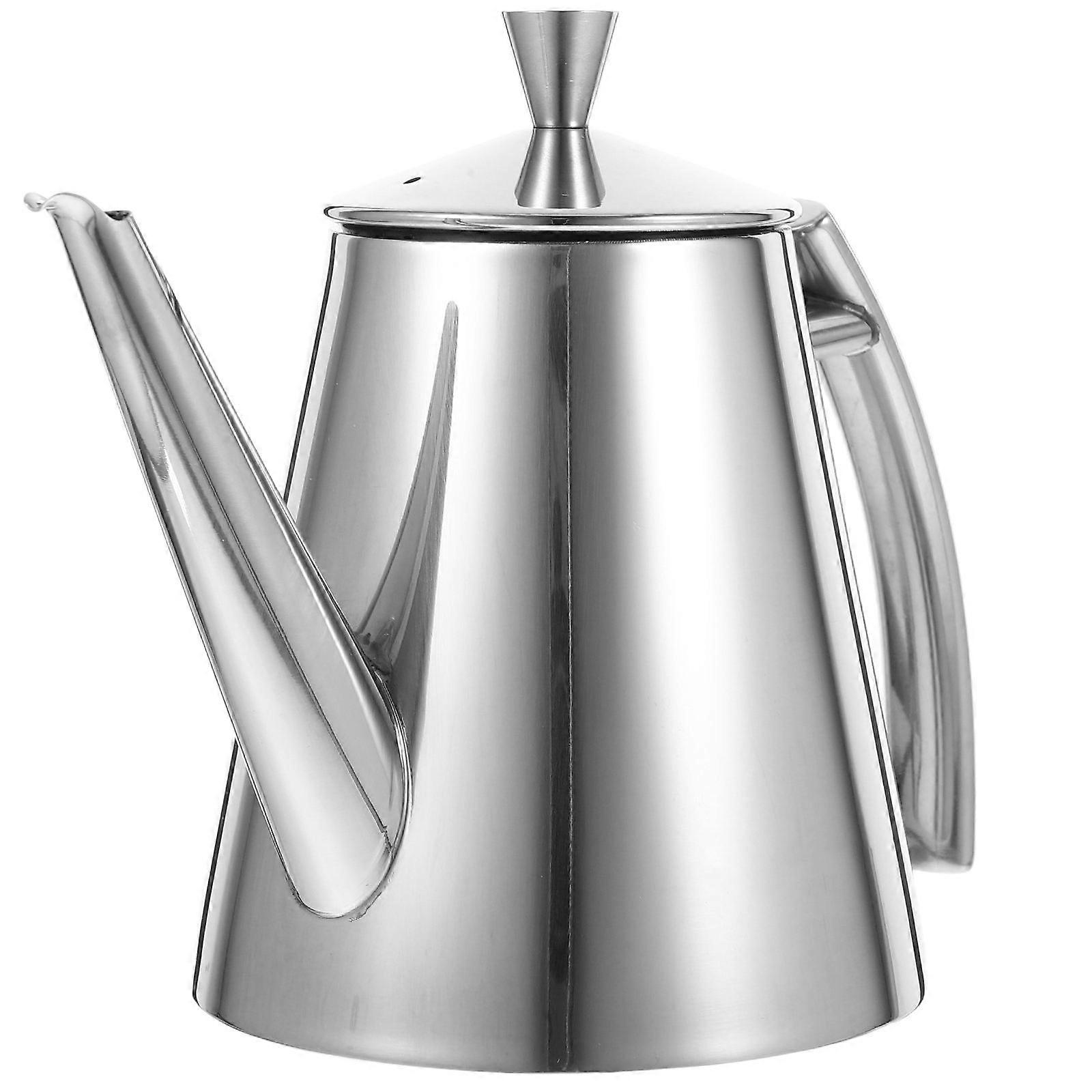 Oală de ulei Oală de grăsime Instrument de bucătărie esențial Design simplu și elegant 450ml Argint 1Buc